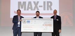 Jenoptik’s Ralf Kuschnereit, Max-IR Lab's Trey Daunis, and 2025 SPIE President Peter de Groot.